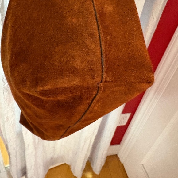 Madewell The Mylie Shoulder Bag in Italian Suede Russet Multi - Picture 8 of 9